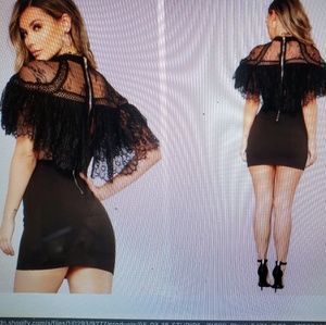 Fashion Nova NEW Black dress *lace*